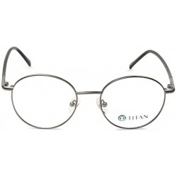 Grey Frame Round Rimmed Eyeglasses