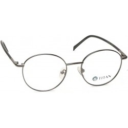 Grey Frame Round Rimmed Eyeglasses