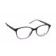 Black Purple Oval Rimmed Eyeglasses