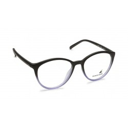 Black Purple Oval Rimmed Women Eyeglasses