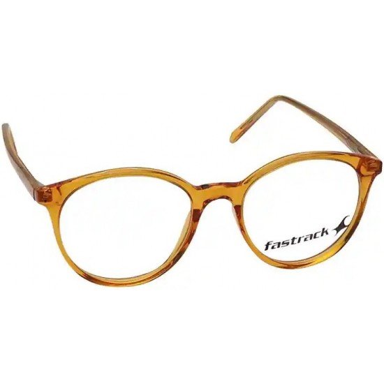 Round Orange Rimmed Women Eyeglasses