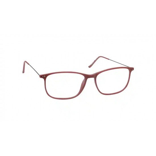 Maroon Rectangle Rimmed Eyeglasses