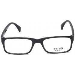 Black Rectangle Frame Rimmed Eyeglasses