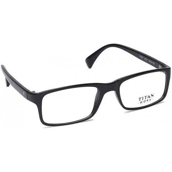 Black Rectangle Frame Rimmed Eyeglasses