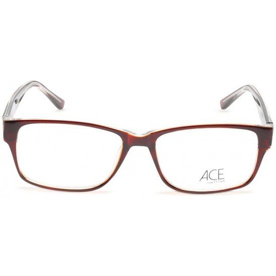 Maroon Crystal Rectangle Rimmed Eyeglasses