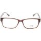 Maroon Crystal Rectangle Rimmed Eyeglasses