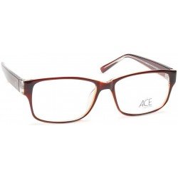 Maroon Crystal Rectangle Rimmed Eyeglasses