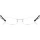 Silver Rectangle Rimless Eyeglasses