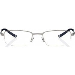 Gun Metal Rectangle Semi-Rimmed Eyeglasses