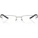 Gun Metal Rectangle Semi-Rimmed Eyeglasses