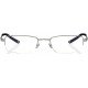 Gun Metal Rectangle Semi-Rimmed Eyeglasses