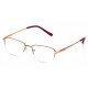 Maroon Rectangle Semi-Rimmed Eyeglasses
