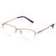 Maroon Rectangle Semi-Rimmed Eyeglasses