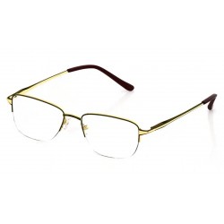Copper Rectangle Semi-Rimmed Eyeglasses