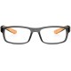 Grey Rimmed Rectangle Frame Eyeglasses