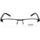 Black Rectangle Semi-Rimmed Eyeglasses