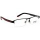 Black Rectangle Semi-Rimmed Eyeglasses