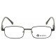 Black Rectangle Frame Rimmed Unisex Eyeglasses