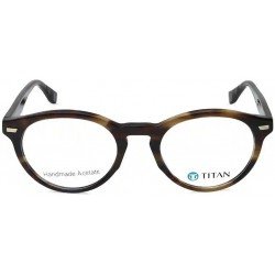 Brown Round Men Eyeglasses
