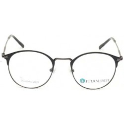 Black Rimmed Round Frame Unisex Eyeglasses
