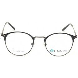Black Rimmed Round Frame Unisex Eyeglasses