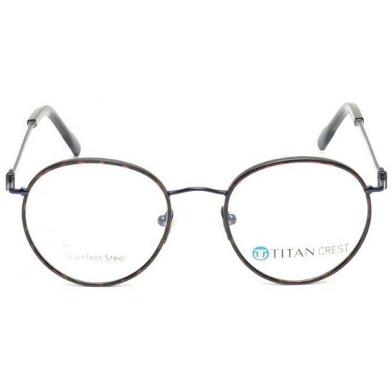 Black Metallic Round Rimmed Unisex Eyeglasses