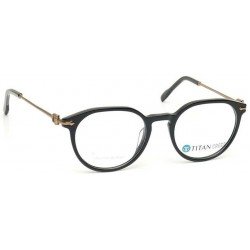 Black Plastic Round Rimmed Unisex Eyeglasses