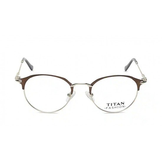 Copper Gun Metal Clubmaster Rimmed Eyeglasses