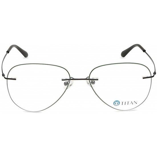 Black Round Rimless Eyeglasses