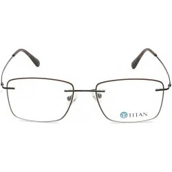 Grey Square Rimless Eyeglasses