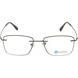 Grey Square Rimless Eyeglasses