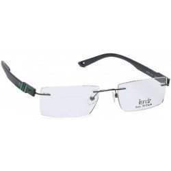 Black Rectangle Rimless Eyeglasses