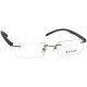 Silver Rectangle Frame Rimless Eyeglasses