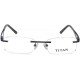 Blue Rectangle Rimless Eyeglasses