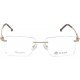 Signature Gold Square Rimless Eyeglasses