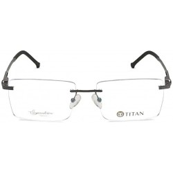 Signature Grey Square Rimless Eyeglasses