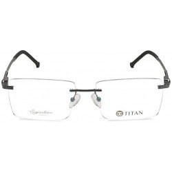 Signature Grey Square Rimless Eyeglasses