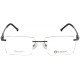 Signature Grey Square Rimless Eyeglasses