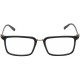 Black Rectangle Frame Rimmed Men Eyeglasses
