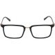 Black Rectangle Frame Rimmed Men Eyeglasses
