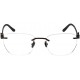 Black Geometry Rimless Eyeglasses