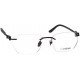 Black Geometry Rimless Eyeglasses