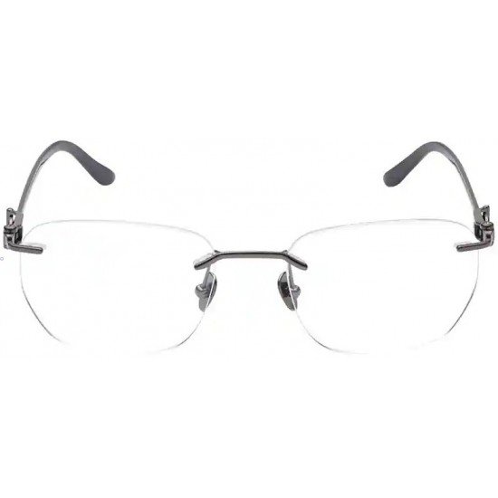 Black Geometry Rimless Men Eyeglasses