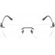Black Geometry Rimless Men Eyeglasses
