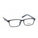 Black Plastic Rectangle Rimmed Eyeglasses
