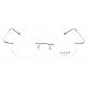 Black Round Rimless Unisex Eyeglasses