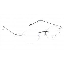 Black Round Rimless Unisex Eyeglasses