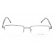 Silver Rectangle Semi-Rimmed Eyeglasses