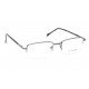 Silver Rectangle Semi-Rimmed Eyeglasses