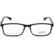Black Plastic Frame Rectangle Rimmed Eyeglasses